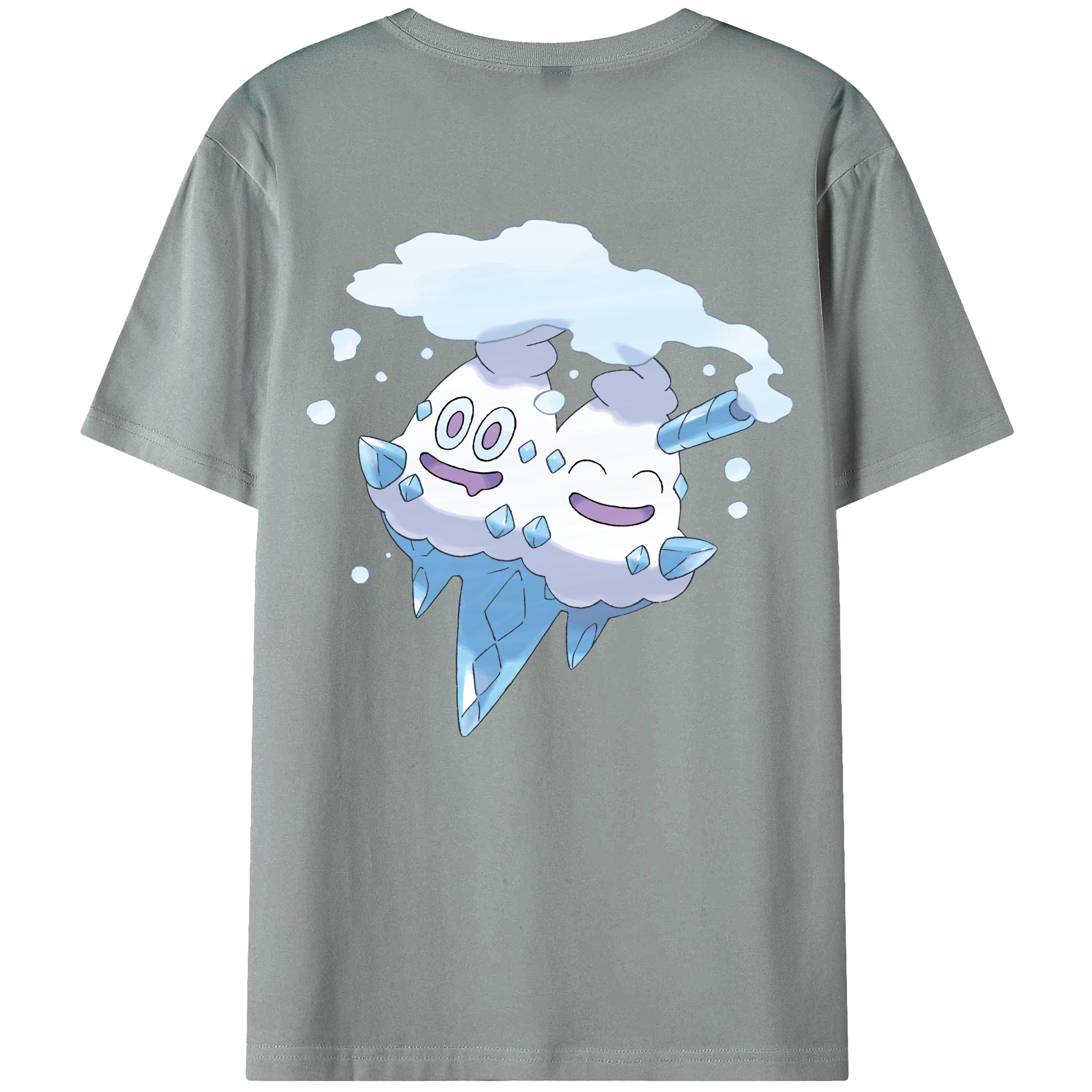 （画像用） ポケットモンスター Pokémon 綿100％ メンズ半袖Tシャツ（バックプリント） 通気性